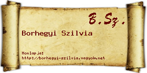 Borhegyi Szilvia névjegykártya